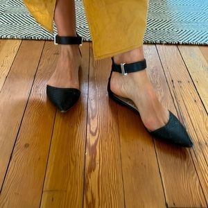 Dolce Vita black snakeskin leather flats - size 9